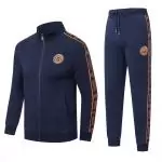 survette versace homme zipper embroidery blue round medusa